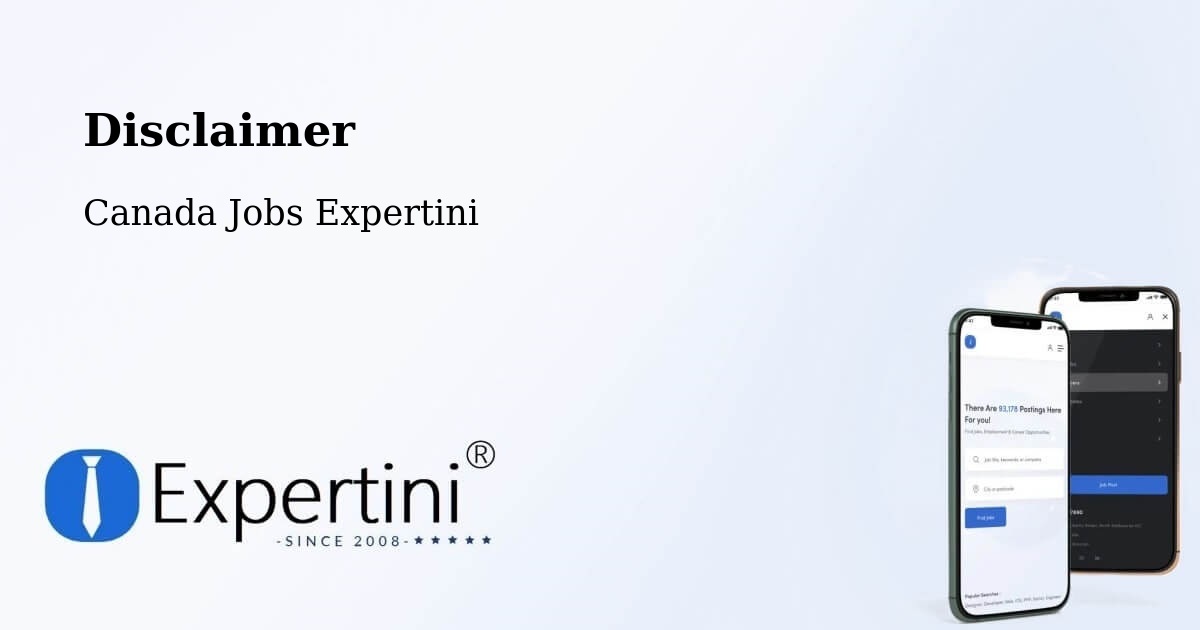 Disclaimer – Napierville - Canada Jobs Expertini